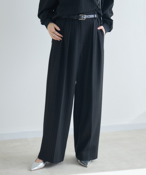 Paradise Picnic(パラダイスピクニック)の「Dignite Collier ソフト起毛ストレッチパンツ(その他パンツ・レディース・チャコールグレー/ブラック・FREE)」の1枚目の写真