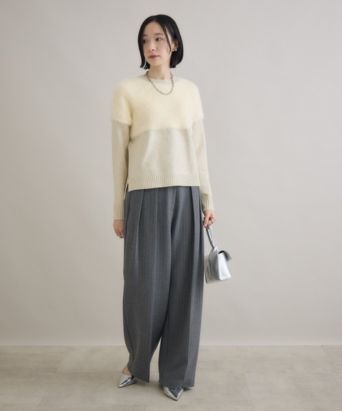 Paradise Picnic(パラダイスピクニック)の「Dignite Collier ソフト起毛ストレッチパンツ(その他パンツ・レディース・チャコールグレー/ブラック・FREE)」の3枚目の写真