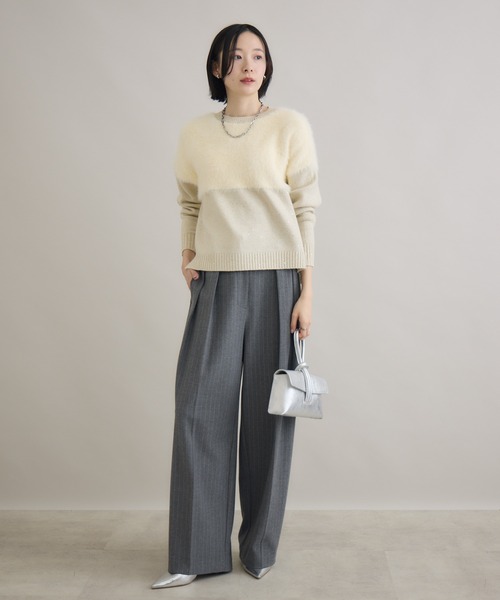 Paradise Picnic(パラダイスピクニック)の「Dignite Collier ソフト起毛ストレッチパンツ(その他パンツ・レディース・チャコールグレー/ブラック・FREE)」の4枚目の写真