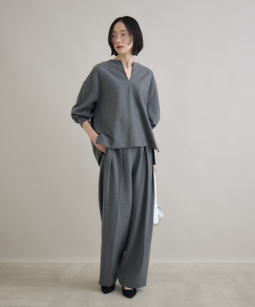 Paradise Picnic(パラダイスピクニック)の「Dignite Collier ソフト起毛ストレッチパンツ(その他パンツ・レディース・チャコールグレー/ブラック・FREE)」の6枚目の写真