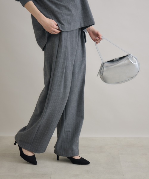 Paradise Picnic(パラダイスピクニック)の「Dignite Collier ソフト起毛ストレッチパンツ(その他パンツ・レディース・チャコールグレー/ブラック・FREE)」の16枚目の写真