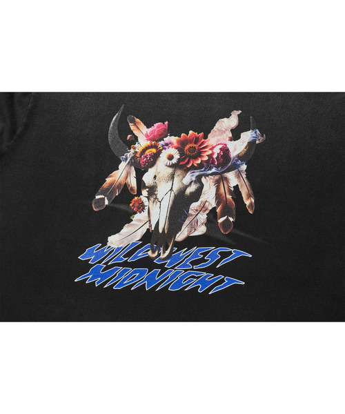 LIBERE(リベーレ)の「LIBERE リベーレ / MIDNIGHT BISON LONG SLEEVE T-SHIRTS ミッドナイトバイソングラフィックプリントロンT / 255210(Tシャツ/カットソー・メンズ・ブラック・SMALL/MEDIUM/LARGE)」の6枚目の写真