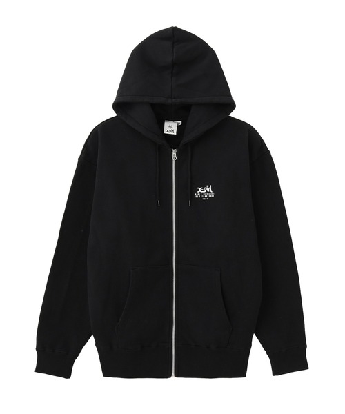 X-girl（エックスガール）の「COLLAGE CAMO FACE ZIP UP SWEAT HOODIE