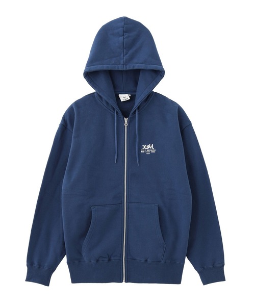 X-girl（エックスガール）の「COLLAGE CAMO FACE ZIP UP SWEAT HOODIE