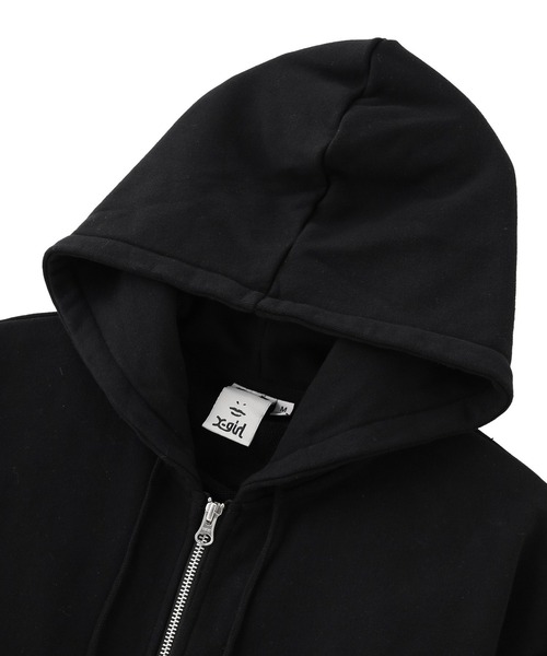 X-girl（エックスガール）の「COLLAGE CAMO FACE ZIP UP SWEAT HOODIE（パーカー・レディース・アッシュ/ブラック/ネイビー・S/M）」の8枚目の写真