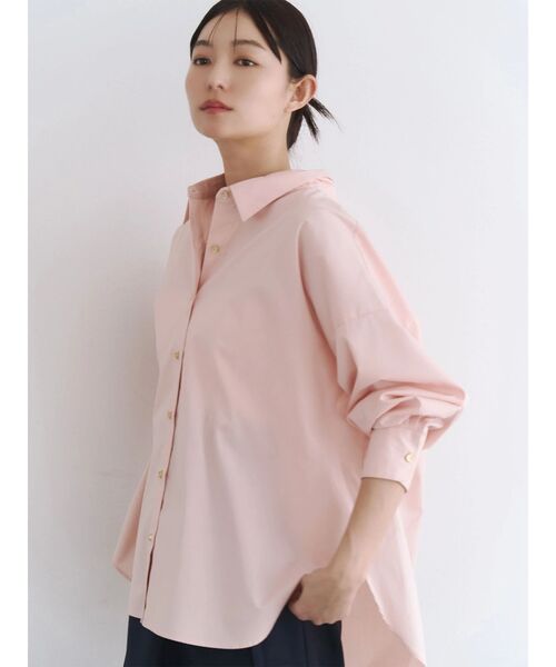 TONAL(トーナル)の「オーバーシャツ(シャツ/ブラウス・レディース・ブラウン/ピンク/ブルー/オフホワイト/グレー/ブラック/ベージュ・MEDIUM)」の1枚目の写真