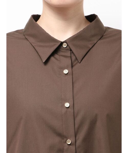 TONAL(トーナル)の「オーバーシャツ(シャツ/ブラウス・レディース・ブラウン/ピンク/ブルー/オフホワイト/グレー/ブラック/ベージュ・MEDIUM)」の8枚目の写真