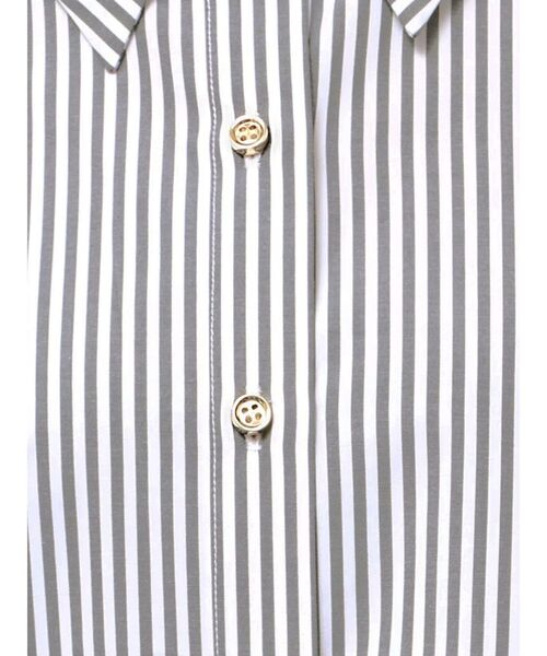 TONAL(トーナル)の「オーバーシャツ(シャツ/ブラウス・レディース・ブラウン/ピンク/ブルー/オフホワイト/グレー/ブラック/ベージュ・MEDIUM)」の16枚目の写真