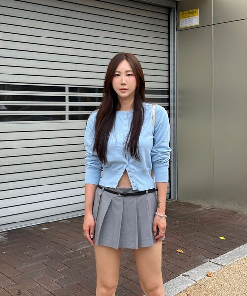 ROSEFRANTZ（ロゼフランツ）の「Eyelet Round Cardigan [Sky Blue]（カーディガン/ボレロ・レディース・スカイブルー・FREE）」の5枚目の写真