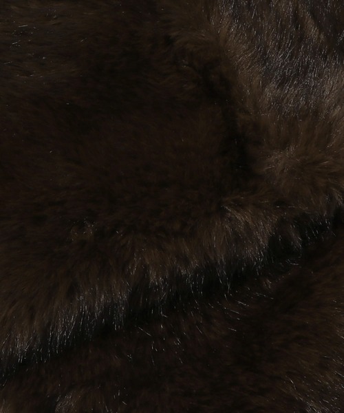 ESTNATION(エストネーション)の「ESTNATION / エコファーストール《EXCLUSIVE》(ストール/ショール・レディース・ダークブラウン/ライトブラウン・FREE)」の3枚目の写真