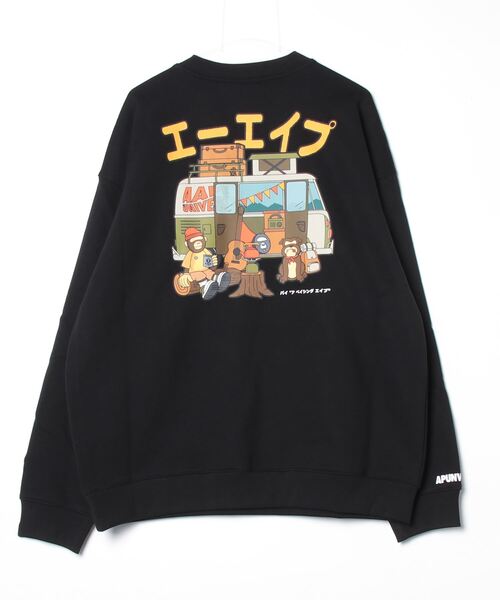 AAPE BY A BATHING APE（エーエイプバイアベイシングエイプ）の「AAPER CAMPING AAPER 1 CREW NECK SWEAT（スウェット・メンズ・ブラック・LARGE/XX-LARGE/X-LARGE/MEDIUM/SMALL）」の3枚目の写真
