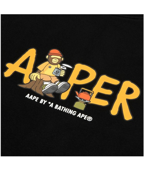 AAPE BY A BATHING APE（エーエイプバイアベイシングエイプ）の「AAPER CAMPING AAPER 1 CREW NECK SWEAT（スウェット・メンズ・ブラック・LARGE/XX-LARGE/X-LARGE/MEDIUM/SMALL）」の5枚目の写真