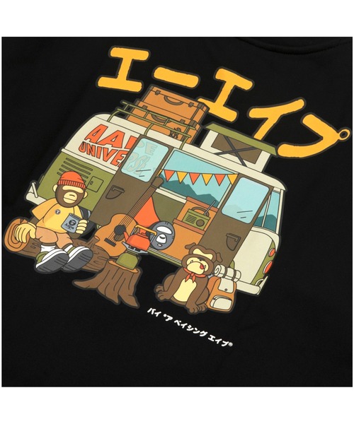 AAPE BY A BATHING APE（エーエイプバイアベイシングエイプ）の「AAPER CAMPING AAPER 1 CREW NECK SWEAT（スウェット・メンズ・ブラック・LARGE/XX-LARGE/X-LARGE/MEDIUM/SMALL）」の4枚目の写真