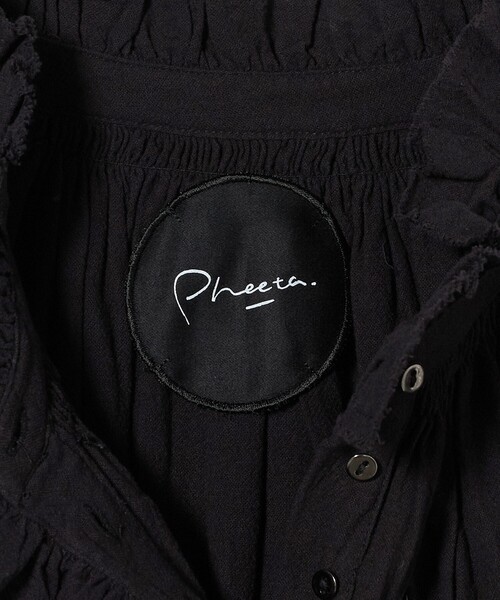 Pheeta（フィータ）の「＜Pheeta＞Clem ショートスリーブ ブラウス/014C-10（シャツ/ブラウス・レディース・ブラック/ホワイト・FREE）」の21枚目の写真