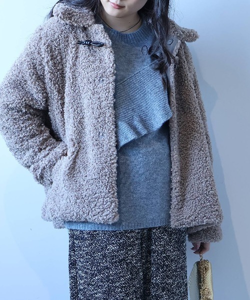 leswel(レスウェル)の「【L~5L 大きいサイズ】アシンメトリーニットプルオーバー(ニット/セーター・レディース・グレー/ネイビー/オレンジ・5L/4L/3L/LL/L)」の8枚目の写真