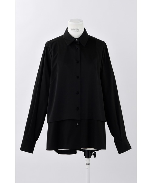 新品タグ付 エンフォルド ブラウス T/Cブロード プリーツブルオーバー 38 レディース コットンブロード ロゴ刺繍 ブラウス通販 [0201-55159