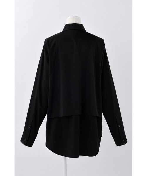 ENFOLD（エンフォルド）の「タイプライター レイヤーライクシャツ（シャツ/ブラウス・レディース・ブラック・38）」の3枚目の写真