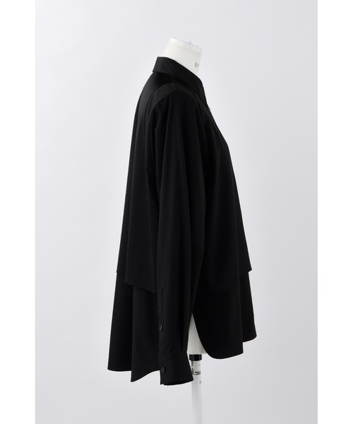 ENFOLD（エンフォルド）の「タイプライター レイヤーライクシャツ（シャツ/ブラウス・レディース・ブラック・38）」の4枚目の写真