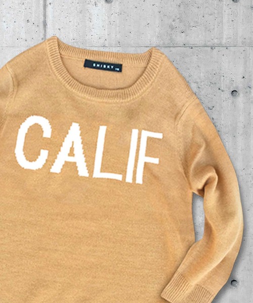 SHISKY（シスキー）の「ロゴ ニット ロンT キッズ（ニット/セーター・キッズ・ブラック/グレー系その他/ネイビー/キャメル/ブルー系その他2・140/150/160/130）」の5枚目の写真