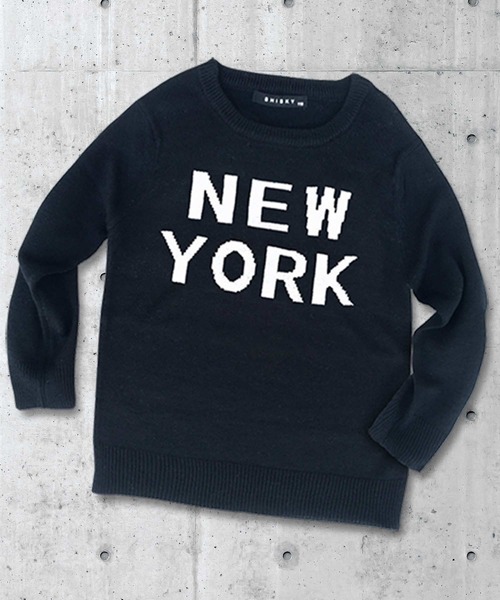 SHISKY（シスキー）の「ロゴ ニット ロンT キッズ（ニット/セーター・キッズ・ブラック/グレー系その他/ネイビー/キャメル/ブルー系その他2・140/150/160/130）」の8枚目の写真