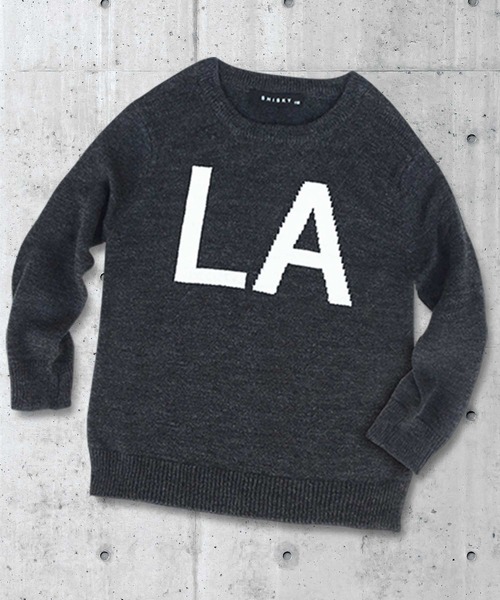SHISKY（シスキー）の「ロゴ ニット ロンT キッズ（ニット/セーター・キッズ・ブラック/グレー系その他/ネイビー/キャメル/ブルー系その他2・140/150/160/130）」の11枚目の写真