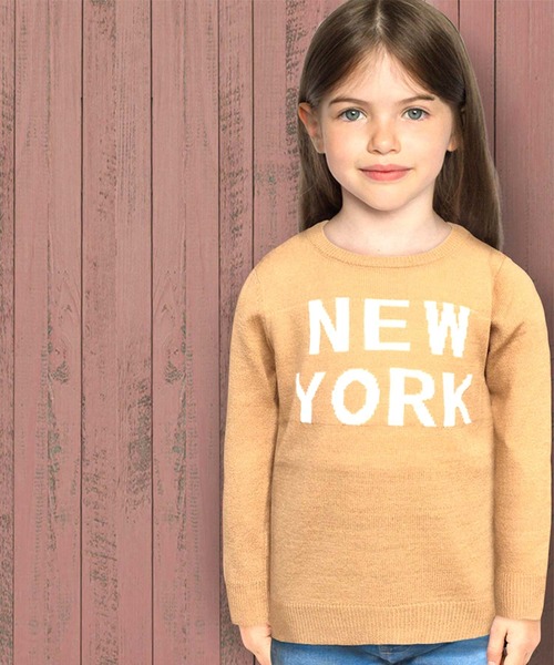 SHISKY（シスキー）の「ロゴ ニット ロンT キッズ（ニット/セーター・キッズ・ブラック/グレー系その他/ネイビー/キャメル/ブルー系その他2・140/150/160/130）」の14枚目の写真