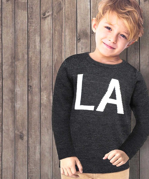 SHISKY（シスキー）の「ロゴ ニット ロンT キッズ（ニット/セーター・キッズ・ブラック/グレー系その他/ネイビー/キャメル/ブルー系その他2・140/150/160/130）」の15枚目の写真