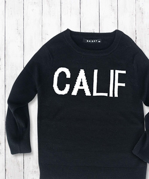 SHISKY（シスキー）の「ロゴ ニット ロンT キッズ（ニット/セーター・キッズ・ブラック/グレー系その他/ネイビー/キャメル/ブルー系その他2・140/150/160/130）」の20枚目の写真