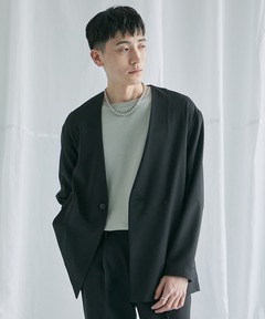 セール】CONFFECT EDIFICE Marine Cloth Collarless Jacket（ノー