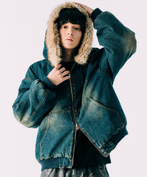 FREAK'S STORE（フリークスストア）の「フェイクファー ジップアップ 中綿 フードブルゾン/中綿ジップパーカー（ブルゾン・メンズ）」