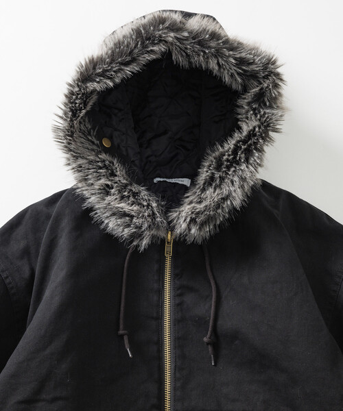 FREAK'S STORE（フリークスストア）の「【ファー脱着可能】2way フェイクファー ジップアップ 中綿 フードブルゾン/中綿ジップパーカー（ブルゾン・メンズ・ブラック/ブラウン/ブルー・MEDIUM/LARGE）」の18枚目の写真