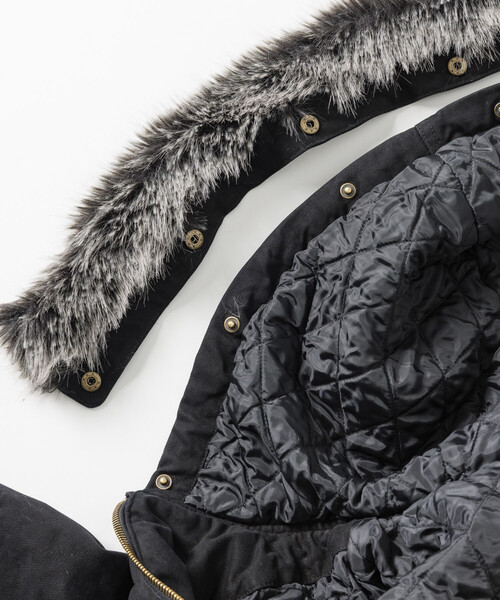 セール】【ファー脱着可能】2way フェイクファー ジップアップ 中綿