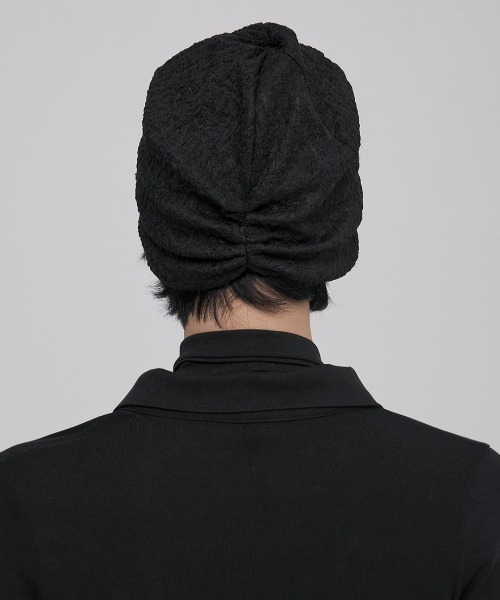 FLAREUP（フレアアップ）の「【FLAREUP】Ruffle Shirring Beanie / 【フレアアップ】シャーリングニット帽（ニットキャップ/ビーニー・レディース・ホワイト/ブラック・ONE SIZE）」の14枚目の写真