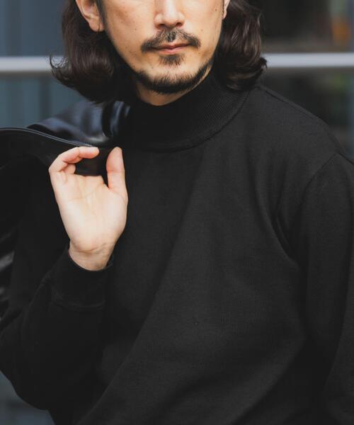 ITEMS URBANRESEARCH(アイテムズ アーバンリサーチ)の「SILK×WOOL MIX ハイネックセーター(ニット/セーター・メンズ・ブラック/バーガンディー/ネイビー・MEDIUM/LARGE)」の1枚目の写真
