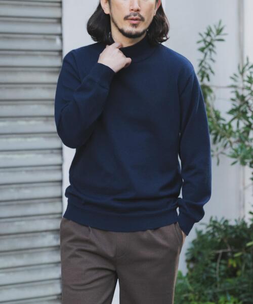 ITEMS URBANRESEARCH(アイテムズ アーバンリサーチ)の「SILK×WOOL MIX ハイネックセーター(ニット/セーター・メンズ・ブラック/バーガンディー/ネイビー・MEDIUM/LARGE)」の12枚目の写真