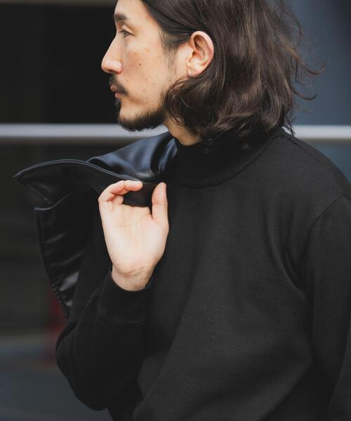 ITEMS URBANRESEARCH(アイテムズ アーバンリサーチ)の「SILK×WOOL MIX ハイネックセーター(ニット/セーター・メンズ・ブラック/バーガンディー/ネイビー・MEDIUM/LARGE)」の19枚目の写真