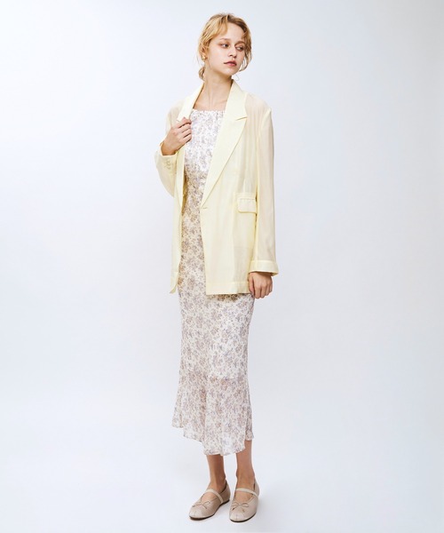 ME COUTURE（ミークチュール）の「フルールラメシフォンキャミドレス（ワンピース・レディース・イエロー/ピンク・1/0/00）」の18枚目の写真