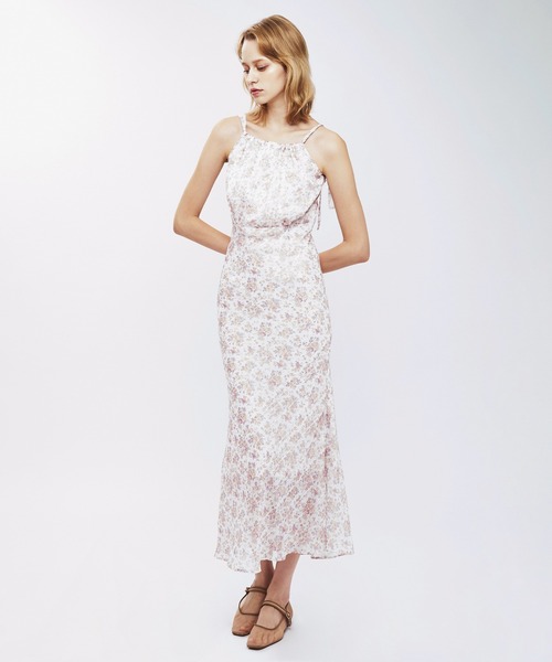 ME COUTURE（ミークチュール）の「フルールラメシフォンキャミドレス（ワンピース・レディース・イエロー/ピンク・1/0/00）」の20枚目の写真