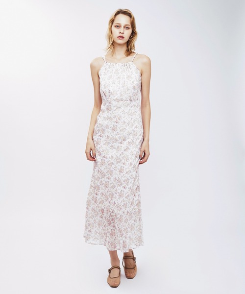 ME COUTURE（ミークチュール）の「フルールラメシフォンキャミドレス（ワンピース・レディース・イエロー/ピンク・1/0/00）」の21枚目の写真