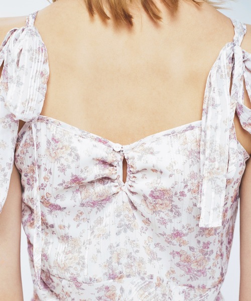 ME COUTURE（ミークチュール）の「フルールラメシフォンキャミドレス（ワンピース・レディース・イエロー/ピンク・1/0/00）」の12枚目の写真