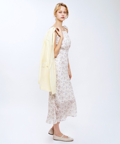 ME COUTURE（ミークチュール）の「フルールラメシフォンキャミドレス（ワンピース・レディース・イエロー/ピンク・1/0/00）」の17枚目の写真