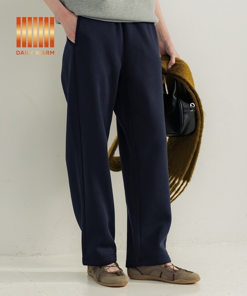 coca(coca)(コカ)の「【DAILY WARM】裏起毛カーブパンツ(スウェットパンツ・レディース・ブラック/ネイビー/レッド・L/M)」の2枚目の写真