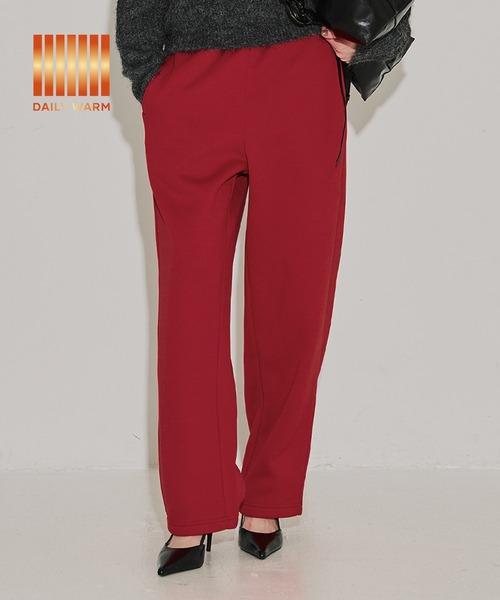 coca(coca)(コカ)の「【DAILY WARM】裏起毛カーブパンツ(スウェットパンツ・レディース・ブラック/ネイビー/レッド・L/M)」の3枚目の写真