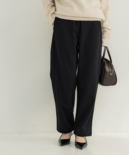 coca(coca)(コカ)の「【DAILY WARM】裏起毛カーブパンツ(スウェットパンツ・レディース・ブラック/ネイビー/レッド・L/M)」の5枚目の写真