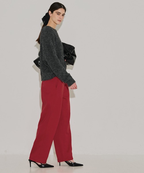 coca(coca)(コカ)の「【DAILY WARM】裏起毛カーブパンツ(スウェットパンツ・レディース・ブラック/ネイビー/レッド・L/M)」の10枚目の写真