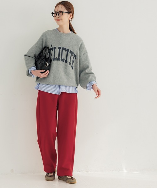 coca(coca)(コカ)の「【DAILY WARM】裏起毛カーブパンツ(スウェットパンツ・レディース・ブラック/ネイビー/レッド・L/M)」の12枚目の写真