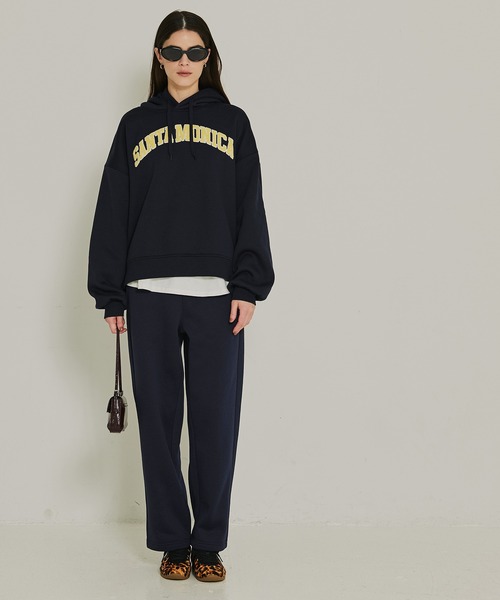 coca(coca)(コカ)の「【DAILY WARM】裏起毛カーブパンツ(スウェットパンツ・レディース・ブラック/ネイビー/レッド・L/M)」の14枚目の写真