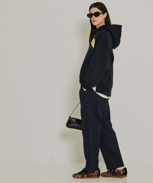 coca(coca)(コカ)の「【DAILY WARM】裏起毛カーブパンツ(スウェットパンツ・レディース・ブラック/ネイビー/レッド・L/M)」の15枚目の写真