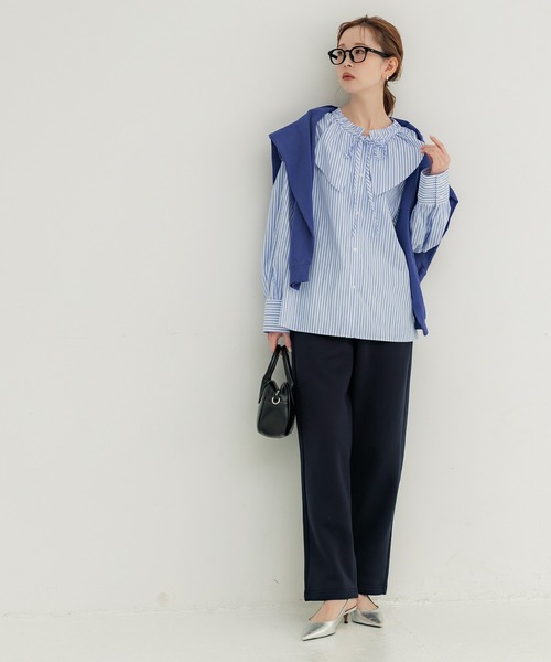 coca(coca)(コカ)の「【DAILY WARM】裏起毛カーブパンツ(スウェットパンツ・レディース・ブラック/ネイビー/レッド・L/M)」の17枚目の写真