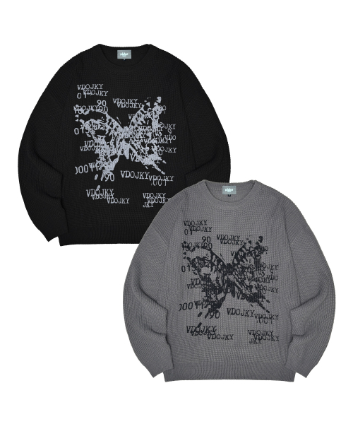Video Jockey（ビデオジョッキー）の「ナビエフェクトニットセーター[ブラック]（スウェット・レディース・ブラック・SMALL/MEDIUM/LARGE）」の2枚目の写真